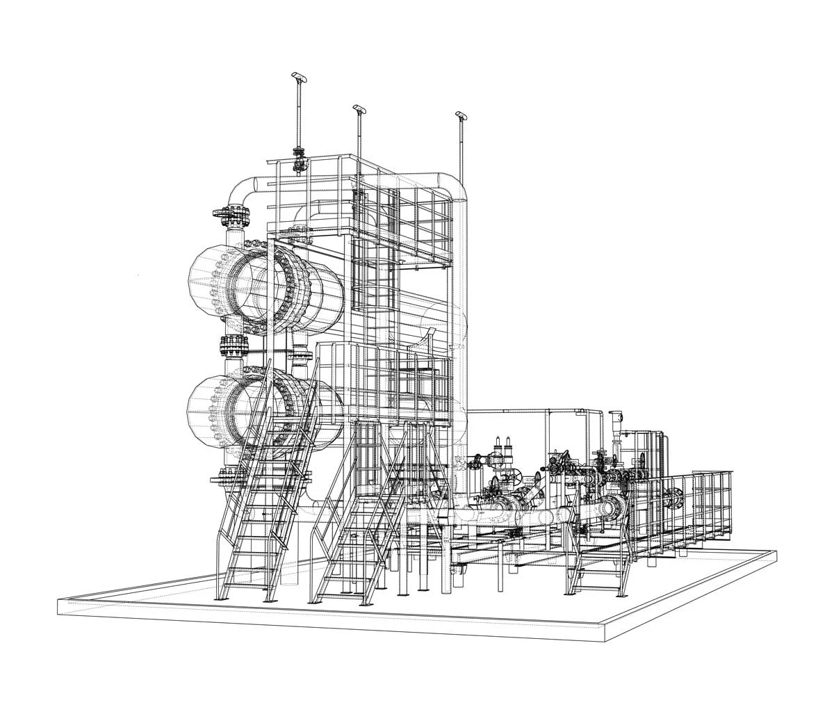 NETCODietsmann industrial plant wireframe